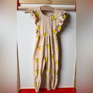 HEMA Lemon Print Ruffle Jumpsuit Size 98 cm / 2-3 Years